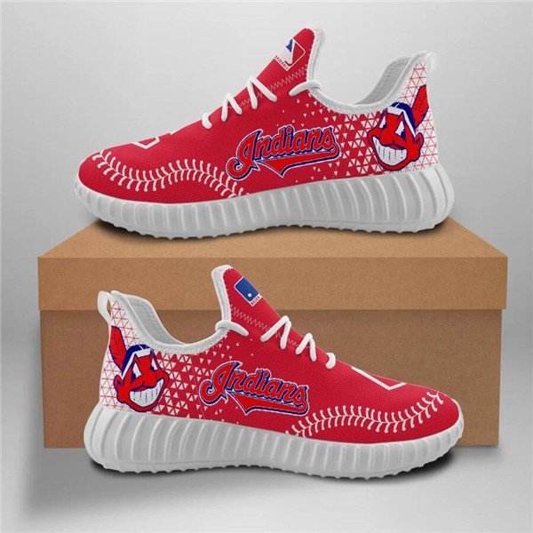 Women's Cleveland Indians Mesh Knit Sneakers/Shoes 003